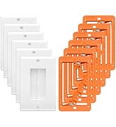 LEENUE Brush Wall Plate with Mounting Bracket, Cable Pass Through Decorator Cover for Low Voltage...