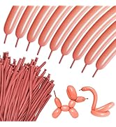 100Pcs Retro Bean Paste 260 balloons, Thickening Latex Bean Paste 260q Balloons for Animal Model,...