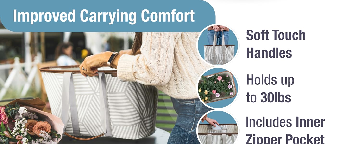 Luxe reusable grocery tote