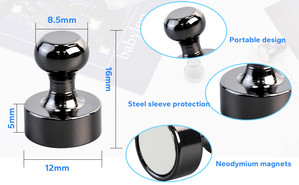 Strong Fridge Magnets Refrigerator Magnets for Whiteboard Small Magnets Push Pin Tiny