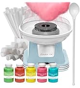 Studio 54 Retro Cotton Candy Machine with 5 Jars (11oz Each) Floss Sugar, 50 Paper Cones, Easy Cl...