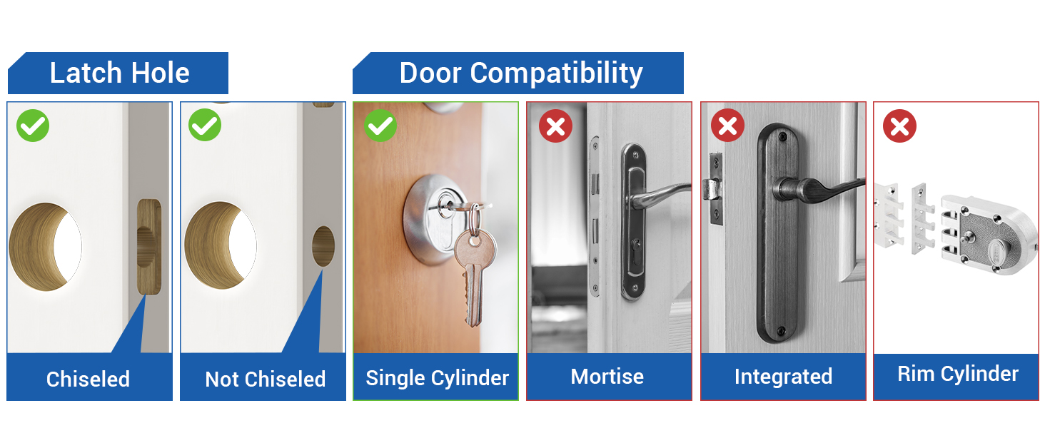 keyless entry door lock with hanlde