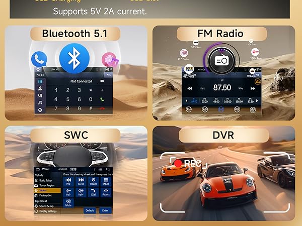 Single Din Apple Carplay Car Stereo Android Auto