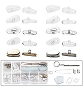 Eyeglass Nose Pads, Upgraded Silicone Air Chanmber Metal Glasses Nose Pad for Screw-in Glasses Su...