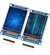 Meshnology 2pcs 1.8 Inch LCD Display Module 128x 160 Resolution Onboard TFT SPI Serial Screen Ful...