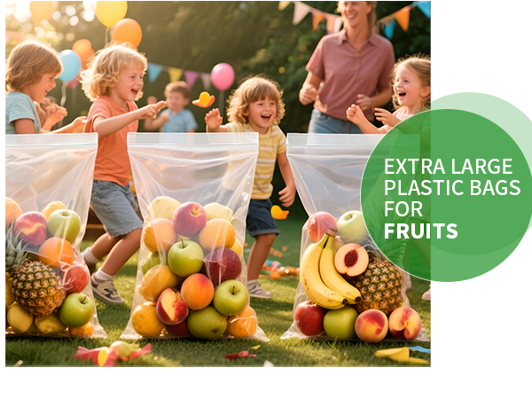 EXTRA LARGE PLASTIC BAGS FOR SNACKS