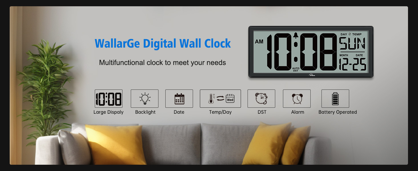 digital wall clock