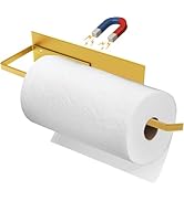 Gold Paper Towel Holder, Magnetic Paper Towel Holder for Fridge, Toilet Paper Roll Holder Magnet ...