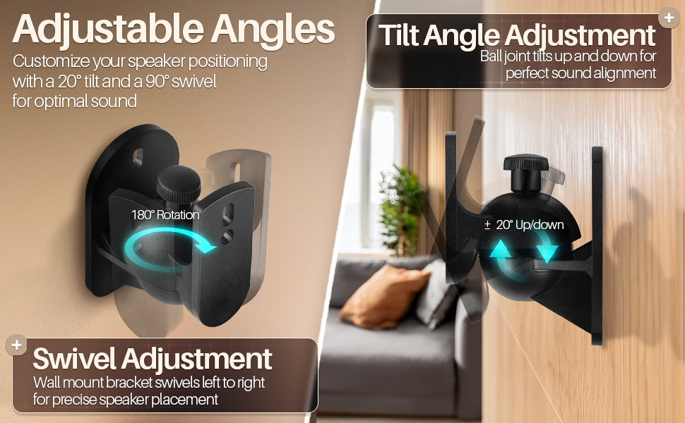 For speaker mounting brackets and keyhole speaker mount compatibility.