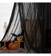 NEBURORA Halloween Creepy Cloth Black 200 x 85inch Haunted House Party Decoration Cloth for Hallo...