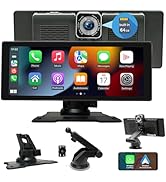 iFreGo 10.26 inch Car Stereo Bluetooth with Wireless and Wired Apple CarPlay/Android Auto,Built-i...