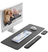 Vaydeer Wrist Rest for Keyboard and Mouse with Desk Mat, 3-in-1 Computer Ergonomic Wrist Support ...
