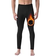 Runhit Long Johns for Men Thermal Pants with Fly Long Thermal Underwear Winter Cold Weather Fleec...