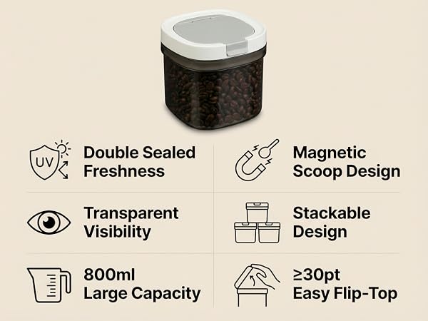 Coffee Canister with Spoon