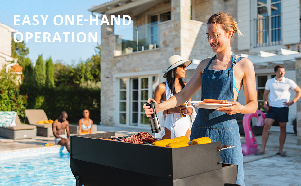 Electric Salt and Pepper Grinder Set 