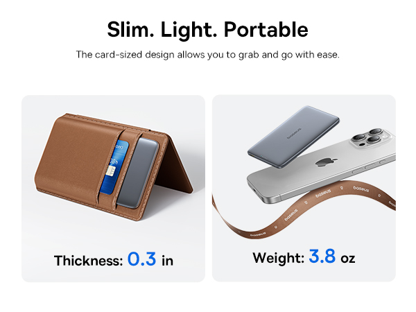 Baseus 0.3" Ultra Slim MagSafe Portable Charger