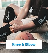 TheraICE Elbow &amp; Knee Ice Pack for Injuries Compression Sleeve, Reusable Gel Cold Pack for Knee, ...