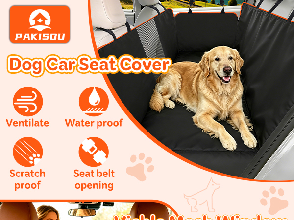 Dog Car Seat Cover for Back Seat