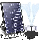 Biling 7.5W Solar Water Pump Outdoor, Solar Pond Pump Solar Fountain with DIY 5ft Tubing for Saml...