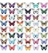 50 Pieces Butterfly Magnetic Bookmarks, Foldable Butterfly Bookmarks, Beautiful Book Marks for Re...