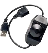 USB Male to Female Cable with Variable Control Knob - Black