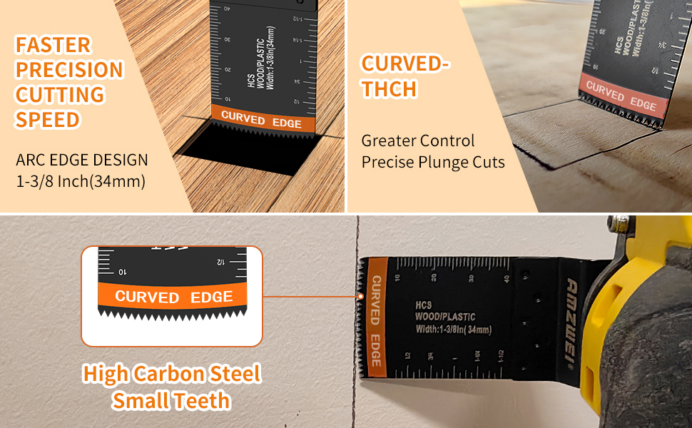 Arc Edge blades for precise cutting