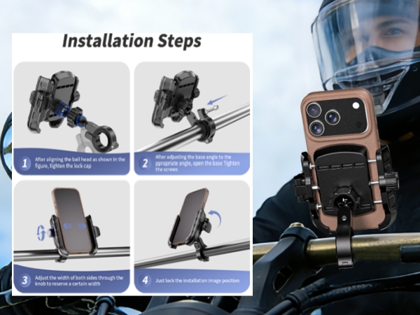 motorcycle cell phone holder