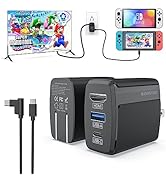 Switch Dock Charger HDMI Adapter for Nintendo Switch/OLED, Switch Docking Station Replacement for...