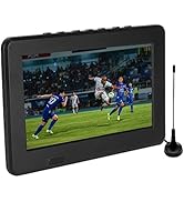 Yoidesu 7 Inch Portable Widescreen TV, 1080P LED ATSC Analog Television for Car Caravan Camping O...