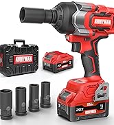 Cordless Impact Wrench, 900Ft-lbs (1200N.m) 1/2" Brushless Impact Gun, 20V High Torque Power Impa...