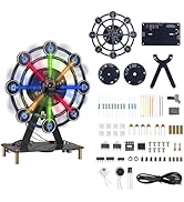 STEM Soldering Practice Kit - DIY Rotating Ferris Wheel Solder Practice Kit with 10 Light Modes, ...
