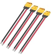 GINTOOYUN 2 Pairs XT60H Plug Male Female Connector Pigtails Cable 1Ft 12AWG 4 Pcs XT60H-M XT60H-F...