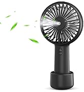 Small Handheld Misting Fan Portable Mister Fan with 20ml Water Tank Rechargeable USB/Battery Oper...