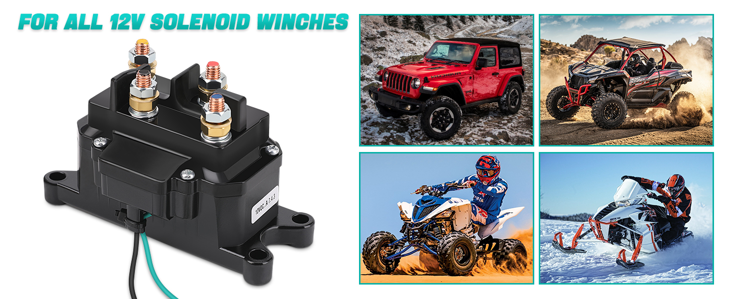 12v 250a winch solenoid relay for UTV ATV