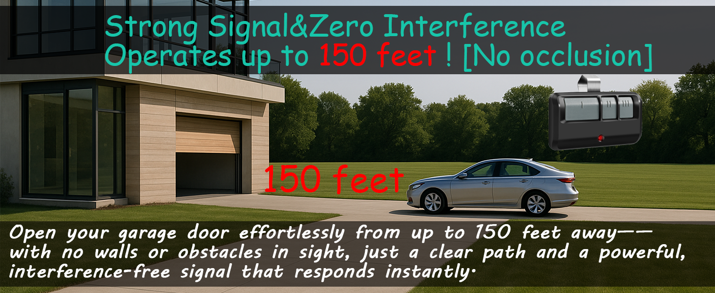 Strong Signal&amp;Zero Interference Operates up to 150 feet ![No occlusion]