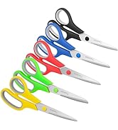 Scissors for Office, Taotree 8" Scissors All Purpose Bulk of 5-Pack, Middle School Supplies Stude...