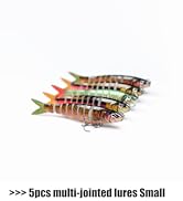 EXAURAFELIS 5 PCS Multi Jointed Swimbaits Fishing Lures for Bass Trout Perch Slow Sinking Lifelik...