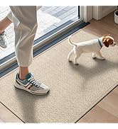 LEKEEPGO Door Mat 17"x29", Door Mat Indoor Entrance, Non Slip Rubber Backing Front Door Mat Washa...