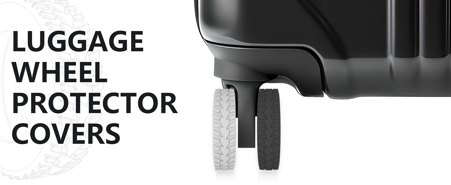 Upgrade Luggage Wheel Covers Suitcases Wear Resistant Anti Noise Silicone Protective Spinner Wheel