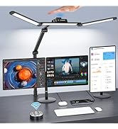 Syrinx LED Desk Lamp, Architect Desk Lamps for Home Office with Gesture Switch &amp; Remote Control, ...