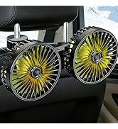 Dicross Dual Backseat Fan for Car Backseat, Car Headrest Fan for Backseat for Kids Baby Rear Faci...