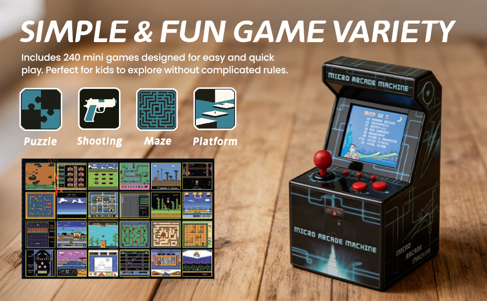 240 Built-in Games for Endless Fun