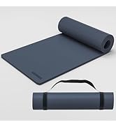 10 mm Yoga Mat 72"x26" TPE Non-Slip Exercise Mat 0.4" Thick, Easy-to-Carry Fitness Mat for Yoga, ...