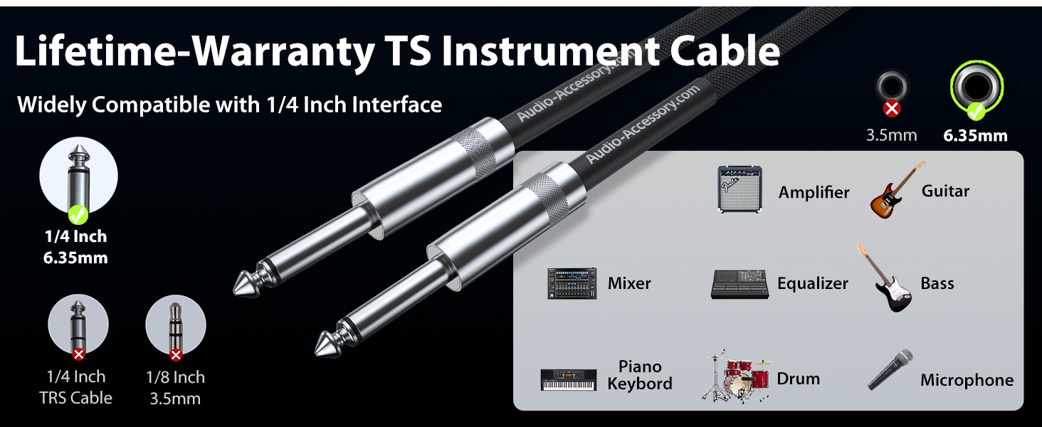 Widely Compatible with 1/4 Inch Interface