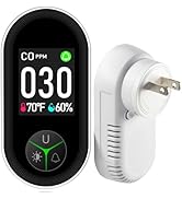 VETOUCH Carbon Monoxide Detector Plug in, Carbon Monoxide Detector Plug in Wall with Temperature ...