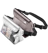 HEETA 2-Pack Waterproof Pouch with Waist Strap, Screen Touchable Dry Bag with Adjustable Belt for...