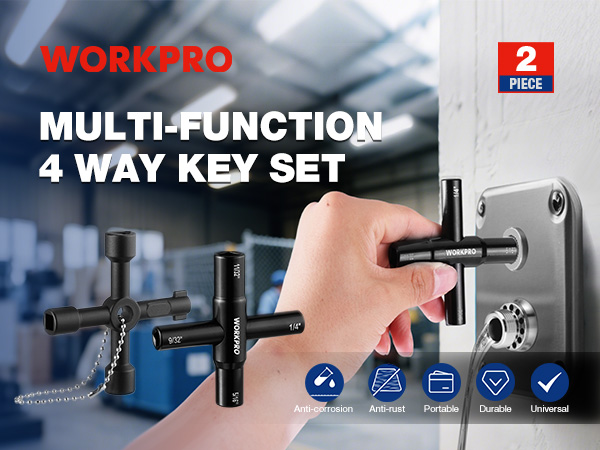 WORKPRO multi-function 4 Way Key Set