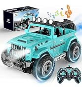 DEERC Remote Control Car with Fog Mist &amp; Music, 1:16 Remote Control Truck for Boys, 2.4Ghz RC Car...