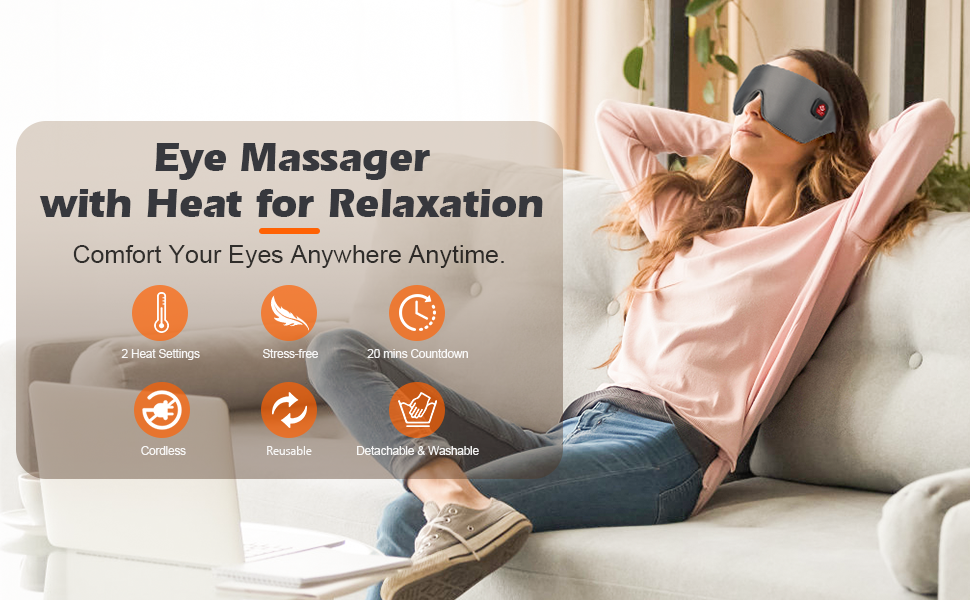 Heated eye mask