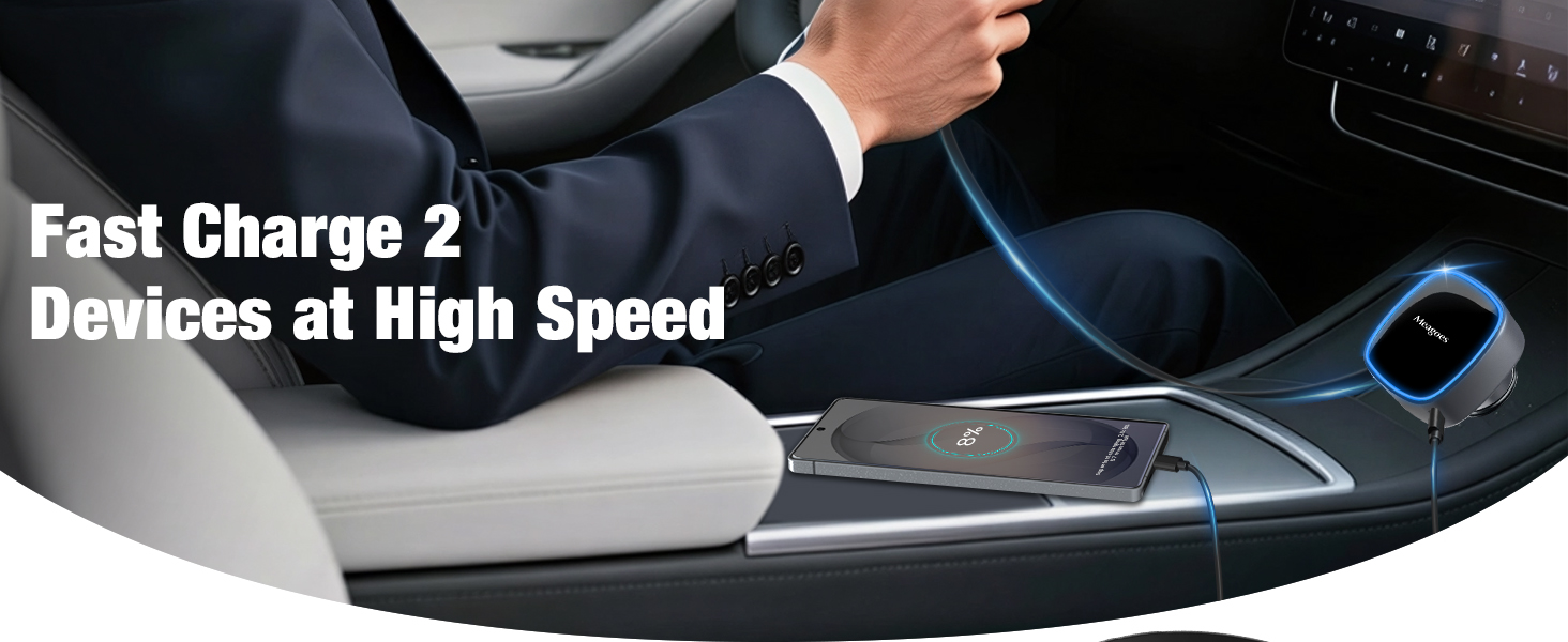 car charger iPhone 17/16/15/14/13/12/11,Galaxy,Pixel, Car Accessories for Men Women Drivers